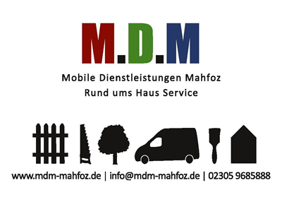 MDM Mahfoz, Umzug, Rund ums Haus, Haustmeisterservise, Transport, Gartenarbeit, Sozialarbeit, Kellerentrümpelung, Malerarbeiten, Sanitärarbeiten, Laminat, Paket,Teppich, Einkaufsservice, Botengänge, Renovierung, Sanierung, Seniorengerechtesarbeiten